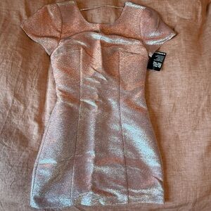 Express Iridescent Pink Mini Dress